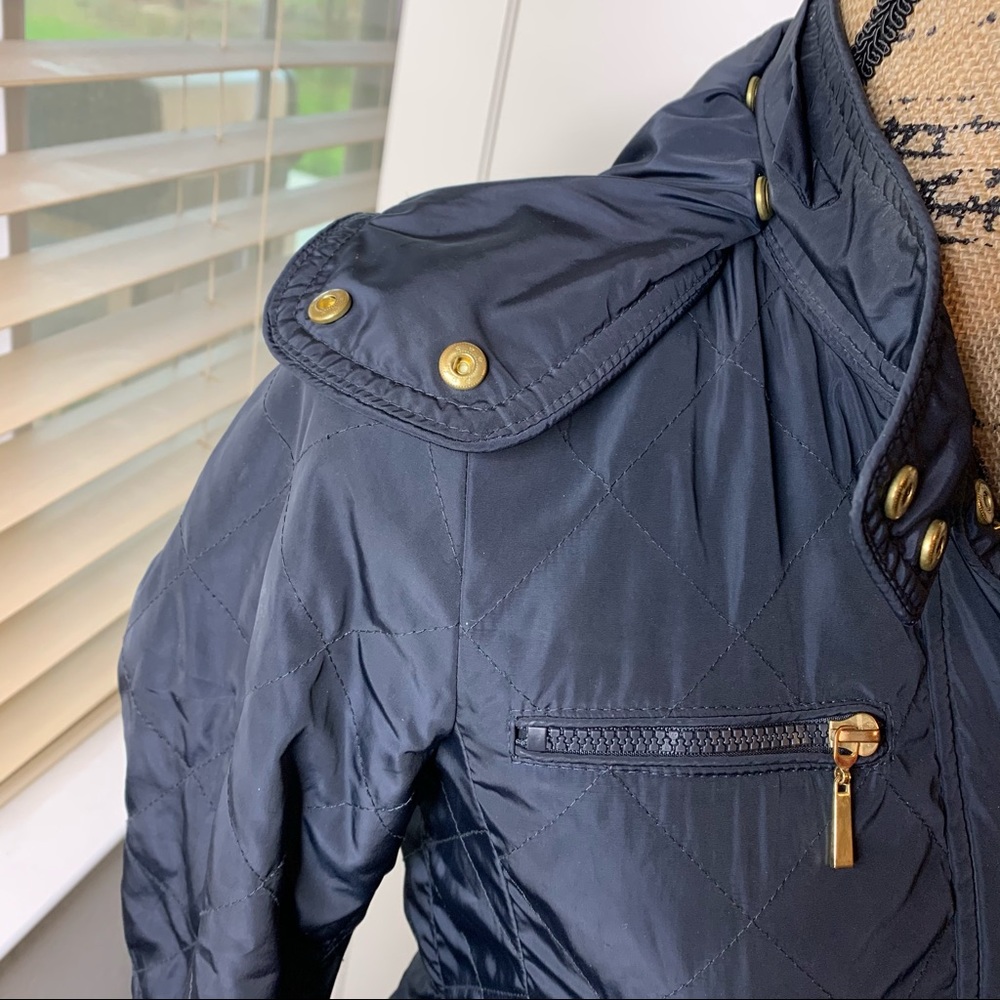 Zara Basic Drawstring Waist Jacket With Hood - image 4